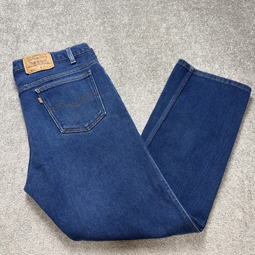 Vintage Levi's 517 40x32 Orange Tab USA 90's Jeans Blue Denim NICE
